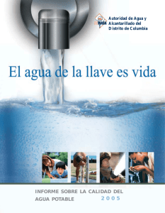 informe sobre la calidad del agua potable