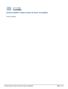 El interés público reclama acciones de mayor envergadura