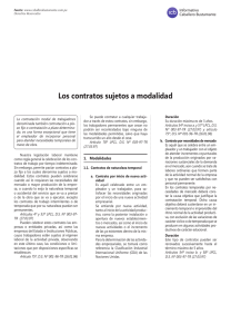 Los contratos sujetos a modalidad - Informativo Caballero Bustamante