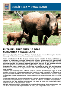 RUTA DEL ARCO IRIS, 15 DÍAS SUDÁFRICA Y SWAZILAND