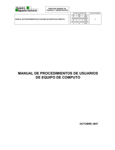 manual de procedimientos de usuarios de equipo de computo