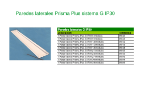 Paredes laterales Prisma Plus sistema G IP30