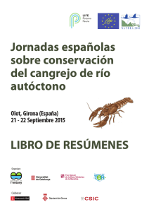 Jornadas españolas sobre conservación del cangrejo de río