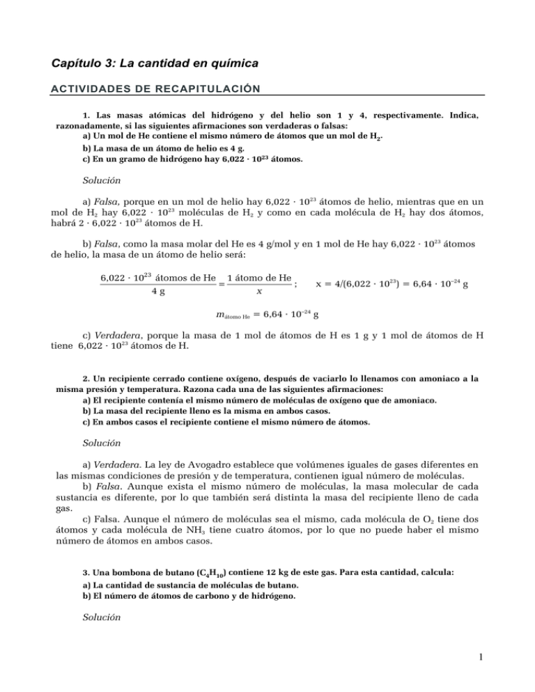 C3-Actividades De Recapitulación-La Cantidad En Química