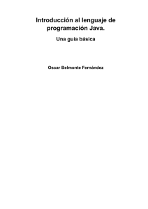 Introducción al lenguaje de programación Java.