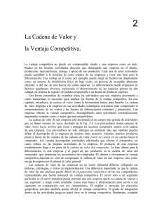 La Cadena de Valor y la Ventaja Competitiva.