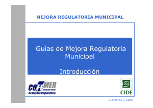 Introducción a la mejora regulatoria municipal.