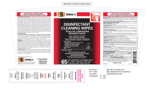 DISINFECTANT CLEANING WIPES