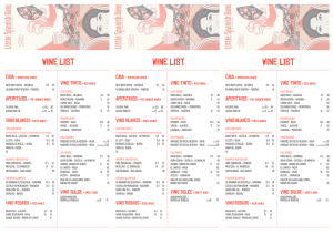 WINE LIST WINE LIST WINE LIST