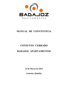 MANUAL DE CONVIVENCIA CONJUNTO CERRADO BADAJOZ