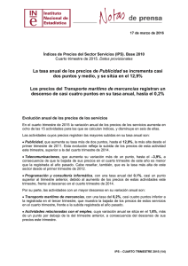 Índices de Precios del Sector Servicios