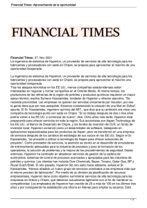 Financial Times: Aprovechando de la oportunidad