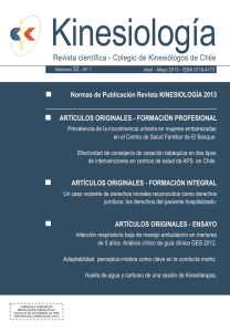 Revista científica - Colegio de Kinesiólogos de Chile