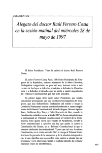 Alegato del doctor Raúl Ferrero Costa en la sesión matinal del