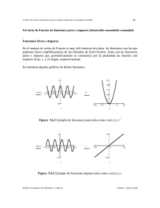 5.6 Serie de Fourier de funciones pares e impares