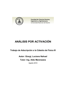 análisis por activación - RA-4