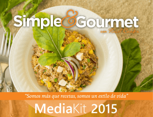 MediaKit 2015 - Simple y Gourmet