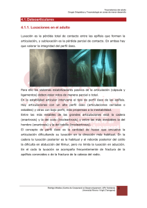 4.1.Osteoarticulares 4.1.1. Luxaciones en el adulto