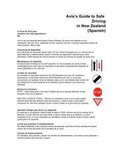 Avis`s Guide to Safe Driving in New Zealand (Spanish)