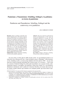 Panteísmo y Panenteísmo: Schelling, Schlegel y la polémica en