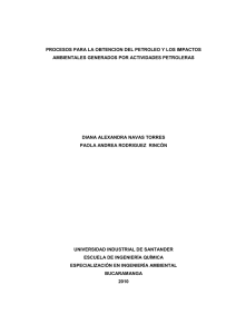 procesos para la obtencion del petroleo y los impactos ambientales