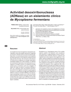 Actividad desoxirribonucleasa (ADNasa) en un