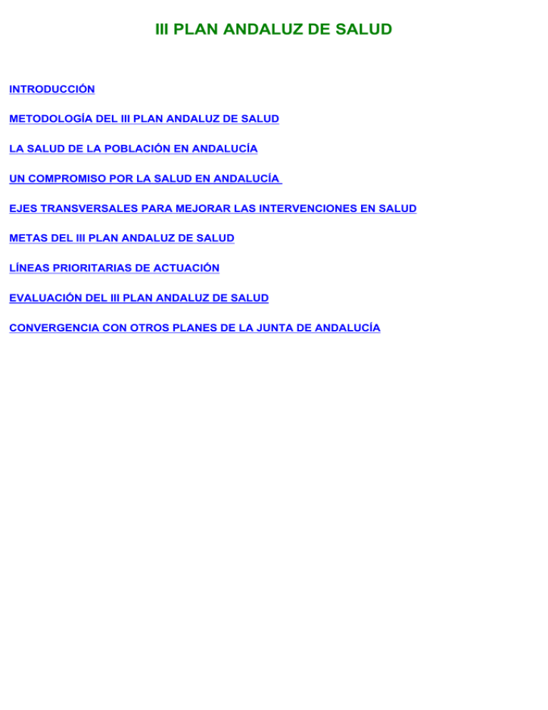 iii plan andaluz de salud Empresa Pública de Emergencias iii plan andaluz de salud Empresa Pública de Emergencias