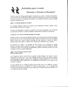 ¡Subsidios para vivienda Docentes y Directivos Docentes!