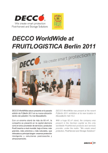 DECCO WorldWide at FRUITLOGISTICA Berlin 2011