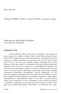 Water!» y Sylvia PLATH, «Cruzamos el agua».