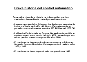 Breve historia del control automático