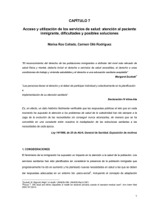 "Acceso y utilización de los servicios de salud: atención al paciente