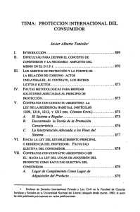 tema: proteccion internacional del consumidor