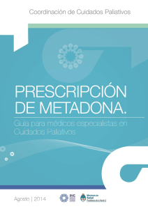 prescripcion de metadona - Ministerio de Salud de la Nación