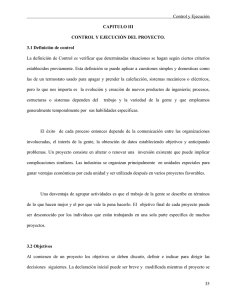 Control y Ejecución 35 CAPITULO III CONTROL Y EJECUCIÓN DEL