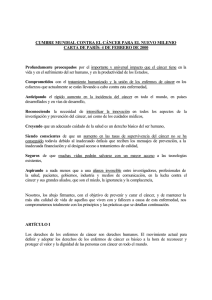 Carta de París. - Asociación Española Contra el Cáncer