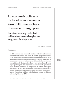 La economía boliviana de los últimos cincuenta años: reflexiones