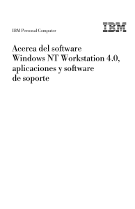 Acerca del software Windows NT Workstation 4.0, aplicaciones y