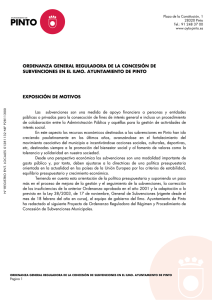 ordenanza general reguladora de la concesión de subvenciones en