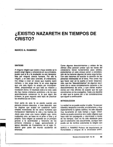 ¿Existió Nazareth en tiempos de Cristo?