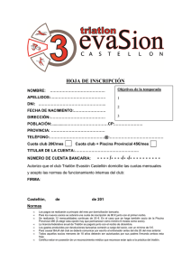 Folleto de Inscripción - Evasion Running Castellón