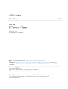 El Tiempo / Time - ScholarWorks@UMass Amherst