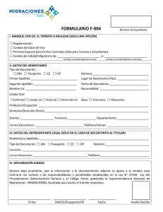 formulario f-004 - Superintendencia Nacional de Migraciones