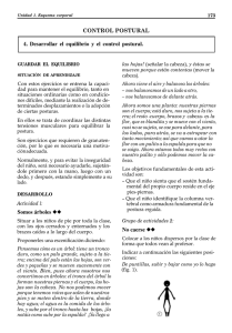 Esquema Corporal: Equilibrio y Control Postural - Psicomotricidad