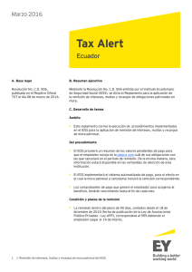 Tax Alert - Remisión de intereses multas y recargos IESS