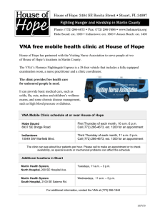 VNA free mobile health clinic at House of Hope