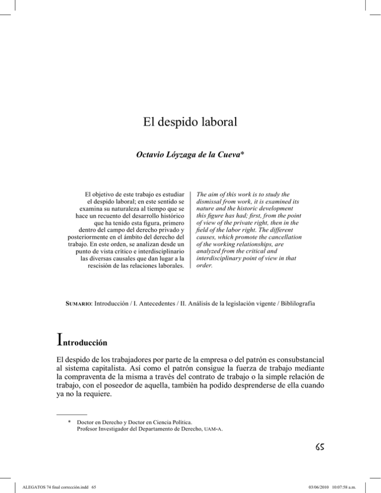 El Despido Laboral