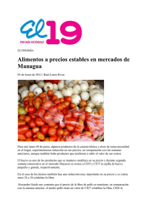 Alimentos a precios estables en mercados de Managua (Leer