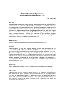 SRAS Aspectos Virológicos y Diagnóstico Viral