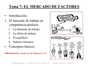 Tema 7: EL MERCADO DE FACTORES